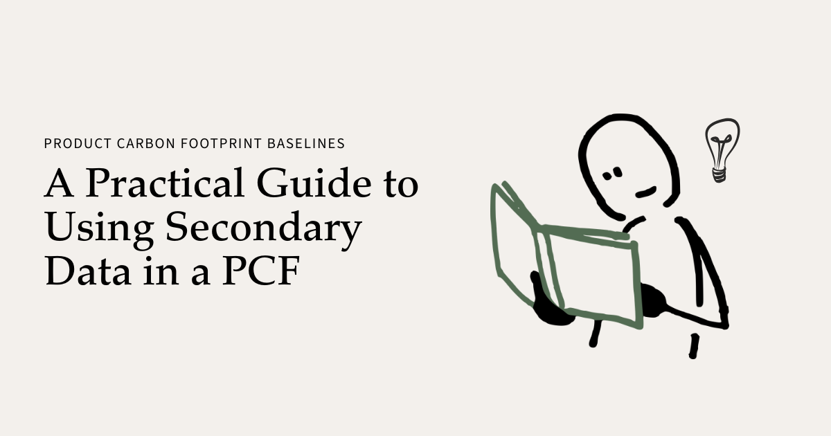 Illustration for a practical guide to using secondary data in a product carbon footprint