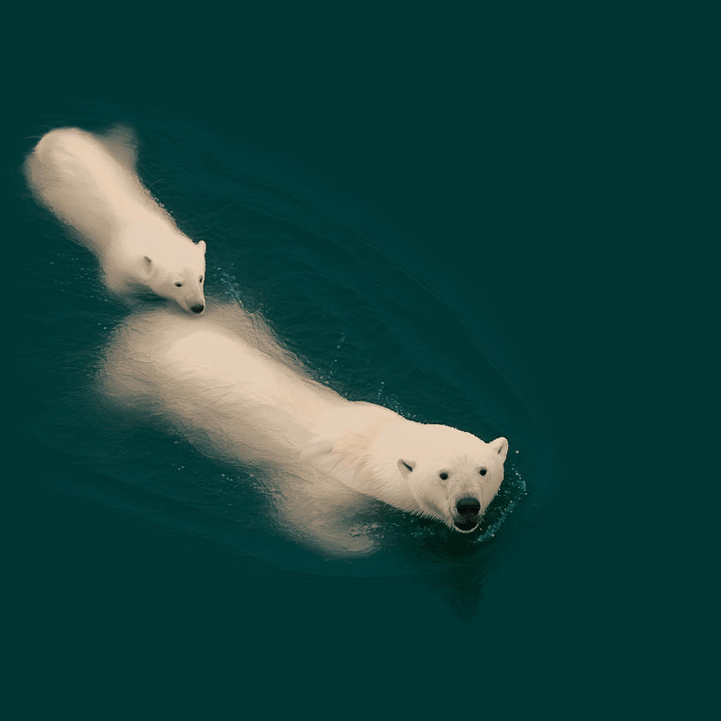 Polar Bears Swimming